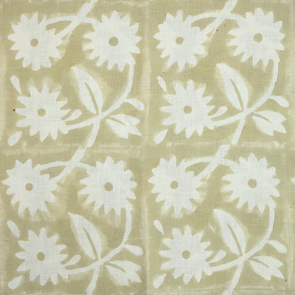 Annalise Floral Block Print Linen Fabric