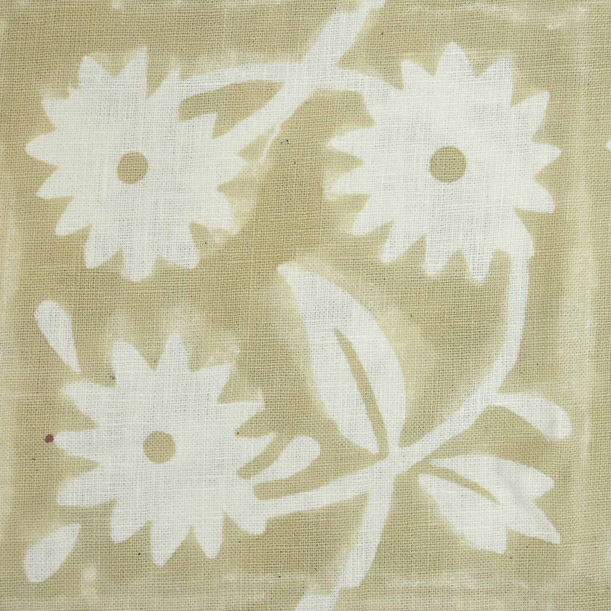 Annalise Floral Block Print Linen Fabric