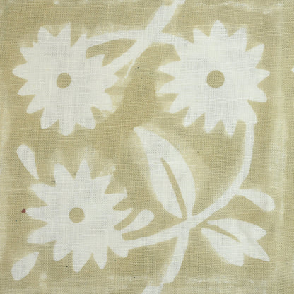 Annalise Floral Block Print Linen Fabric