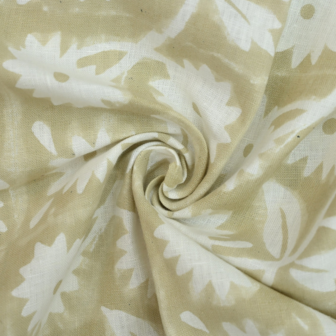 Artisan Block Print Linen Fabric -  14