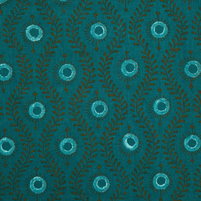 Niloc Botanical Linen Block Print Fabric