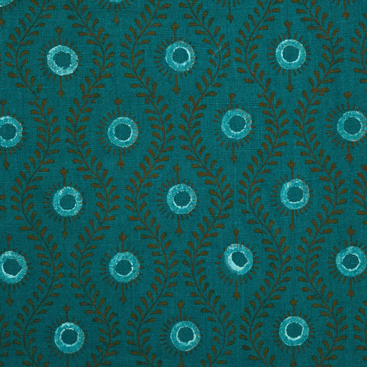 Niloc Botanical Linen Block Print Fabric