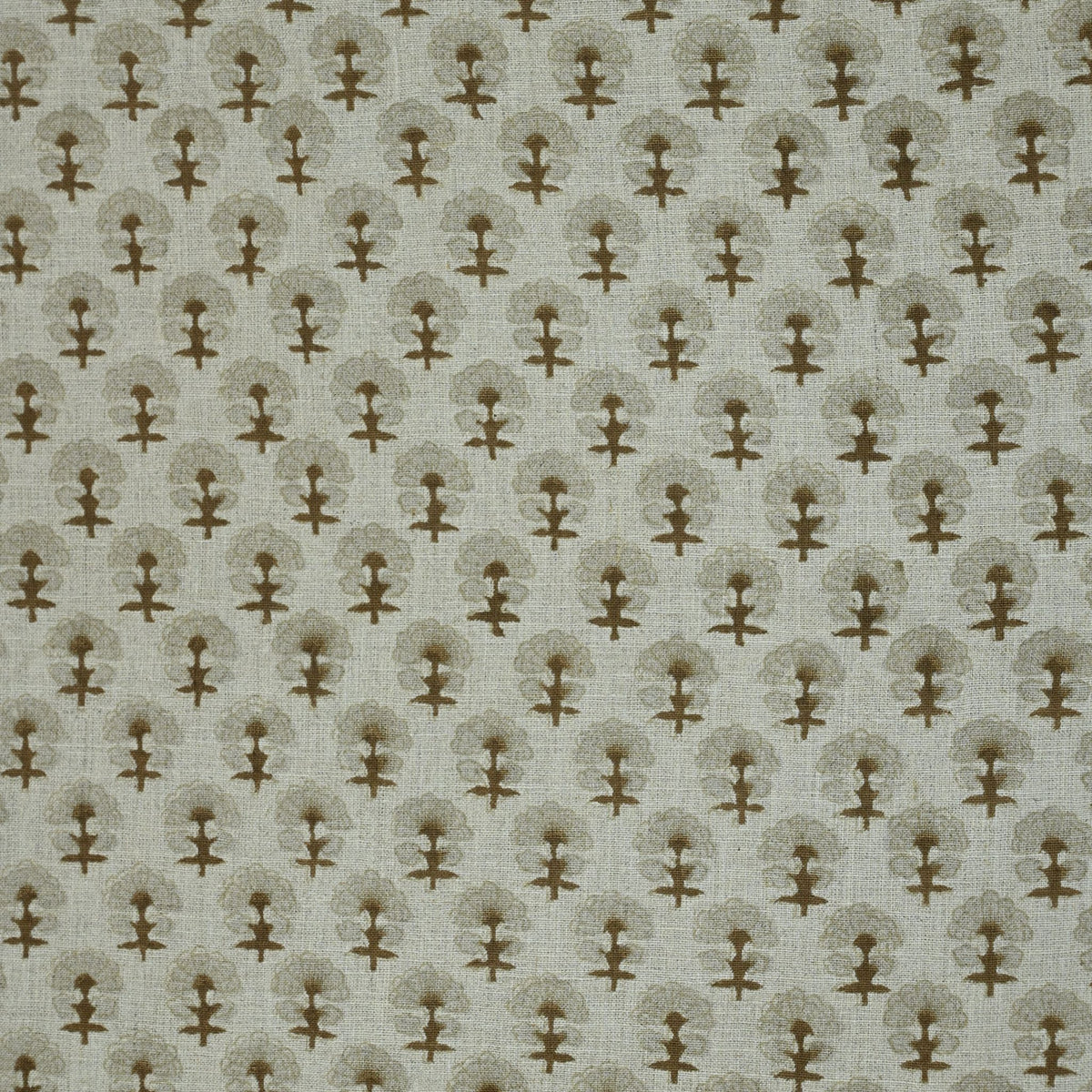 Diana Geometric Linen Block Print Fabric