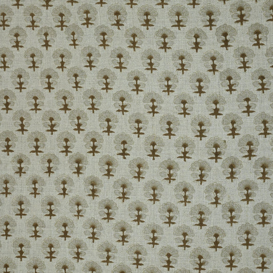 Diana Geometric Linen Block Print Fabric