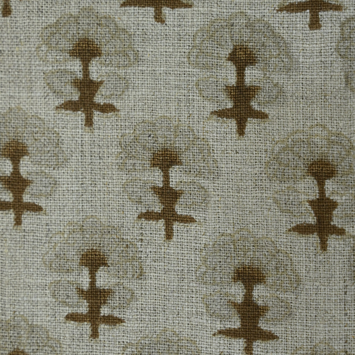Diana Geometric Linen Block Print Fabric