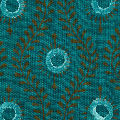 Niloc Botanical Linen Block Print Fabric
