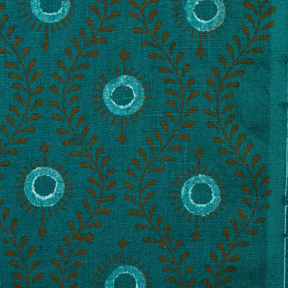 Niloc Botanical Linen Block Print Fabric