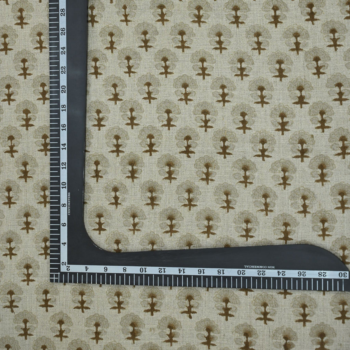Diana Geometric Linen Block Print Fabric