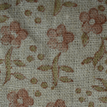 Artisan Block Print Linen Fabric -7