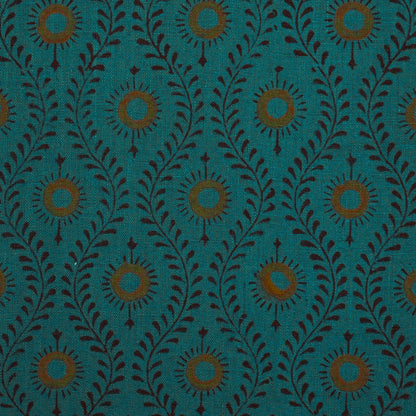 Niloc Botanical Linen Block Print Fabric