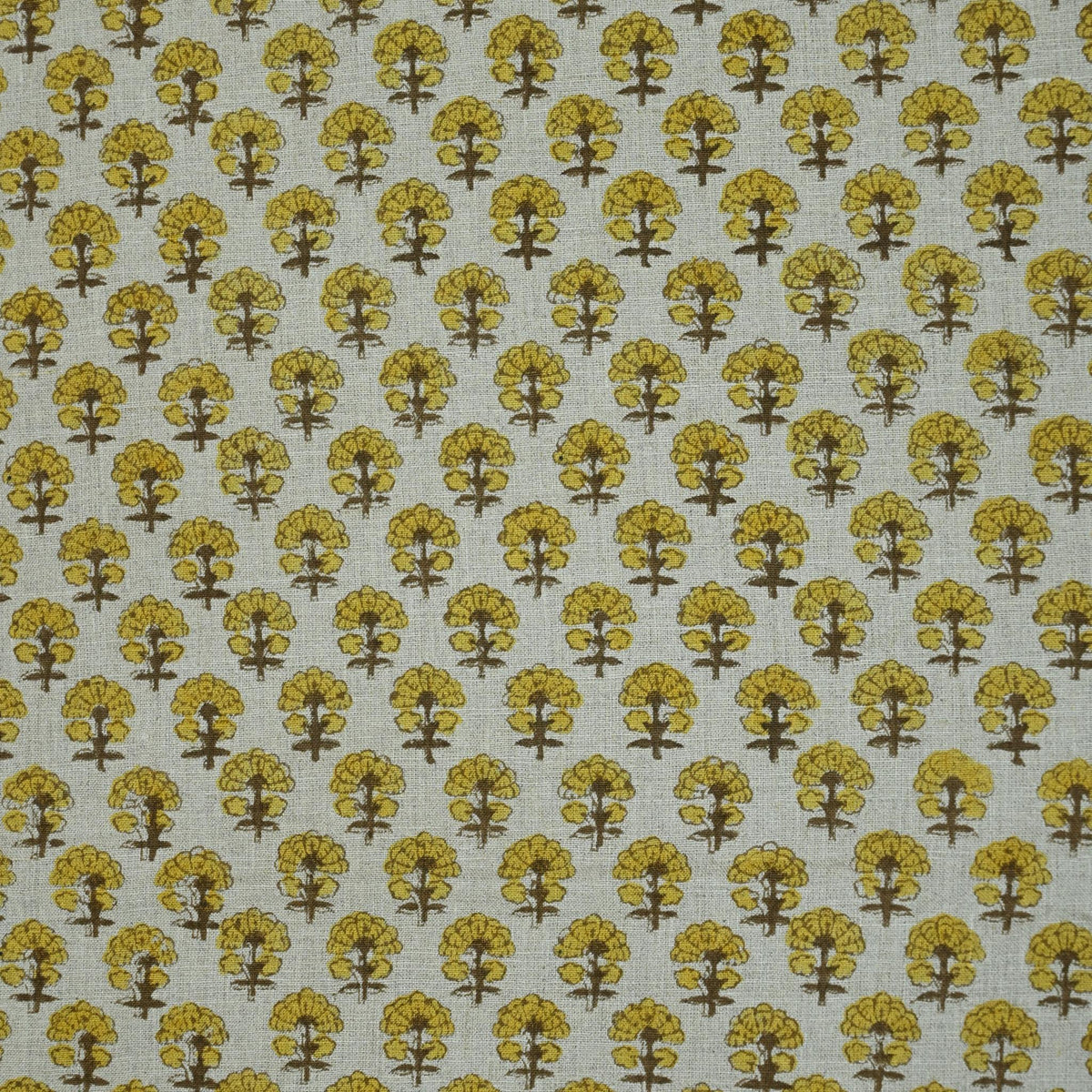 Diana Geometric Linen Block Print Fabric