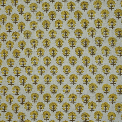 Diana Geometric Linen Block Print Fabric