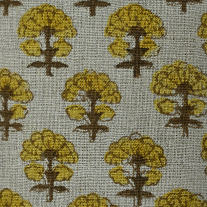 Diana Geometric Linen Block Print Fabric