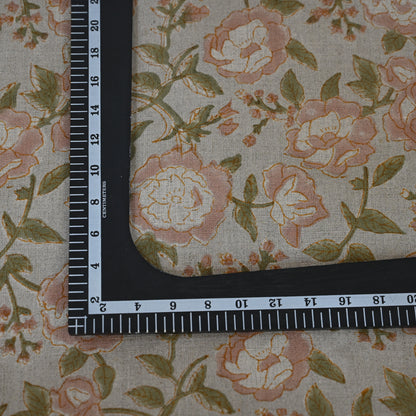 Madelyn Blush Linen Block Print Pillow Cover