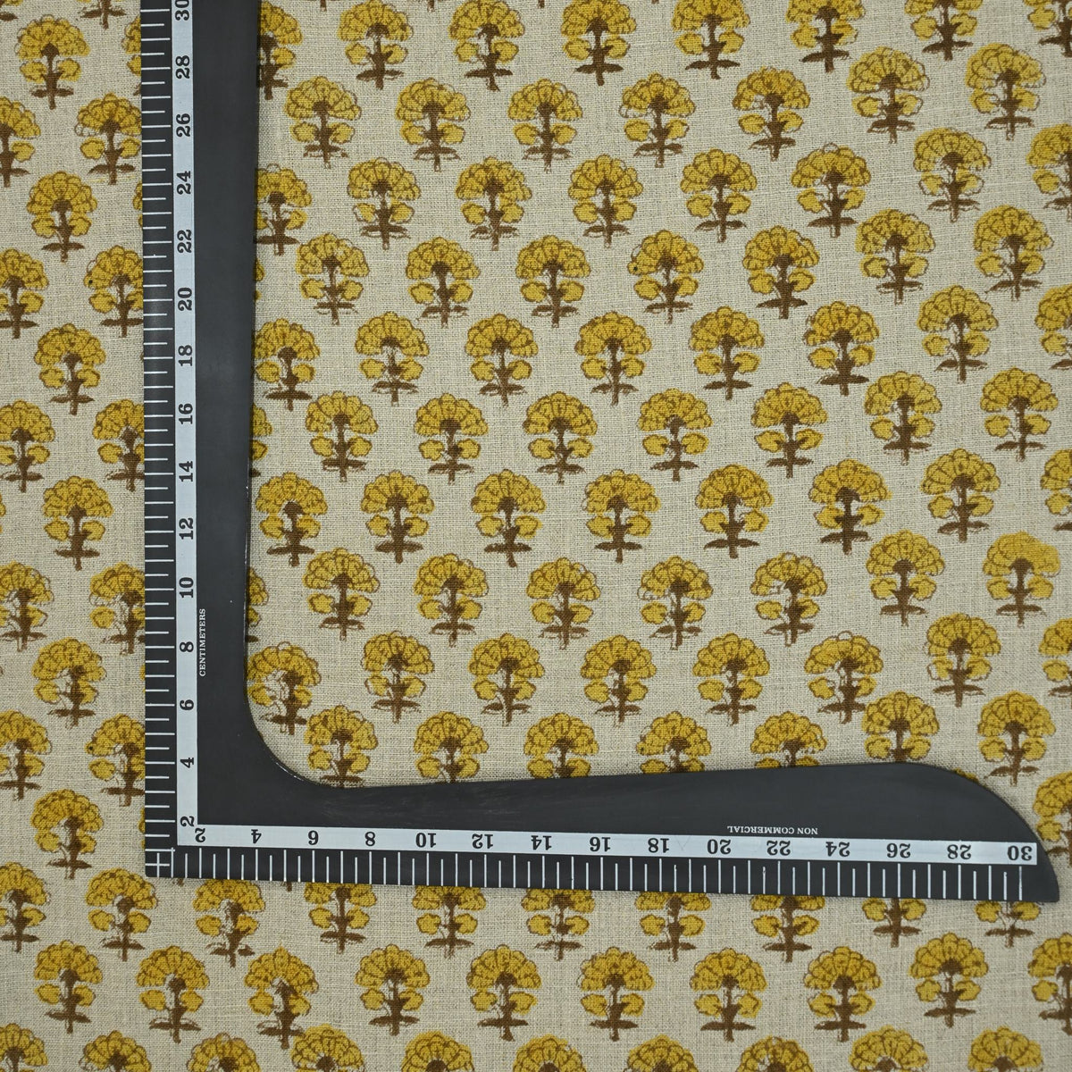 Diana Geometric Linen Block Print Fabric