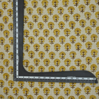Diana Geometric Linen Block Print Fabric
