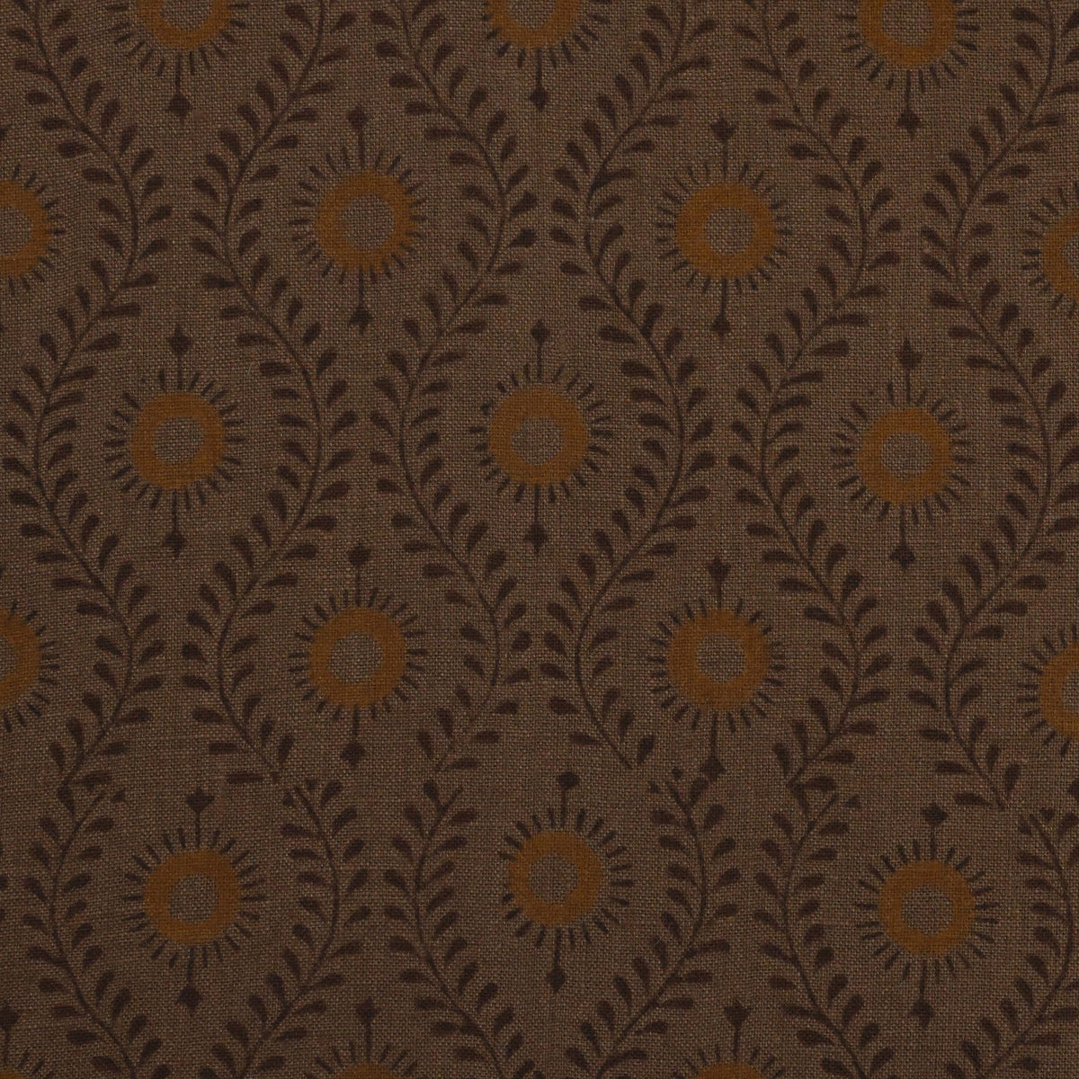 Niloc Botanical Linen Block Print Fabric