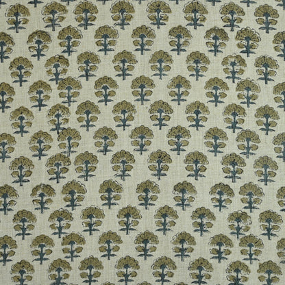 Diana Geometric Linen Block Print Fabric