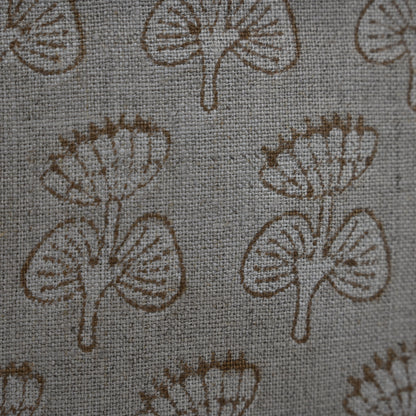 Joanna Sepia Linen Block Print Pillow Cover
