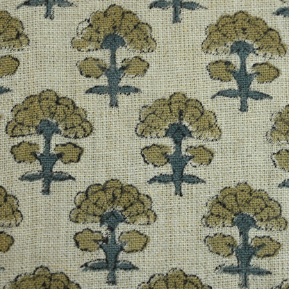 Diana Geometric Linen Block Print Fabric