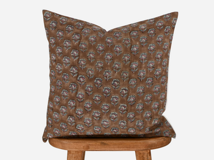 Andrea Floral Block Print Pillow Cover