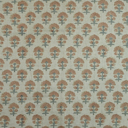 Diana Geometric Linen Block Print Fabric