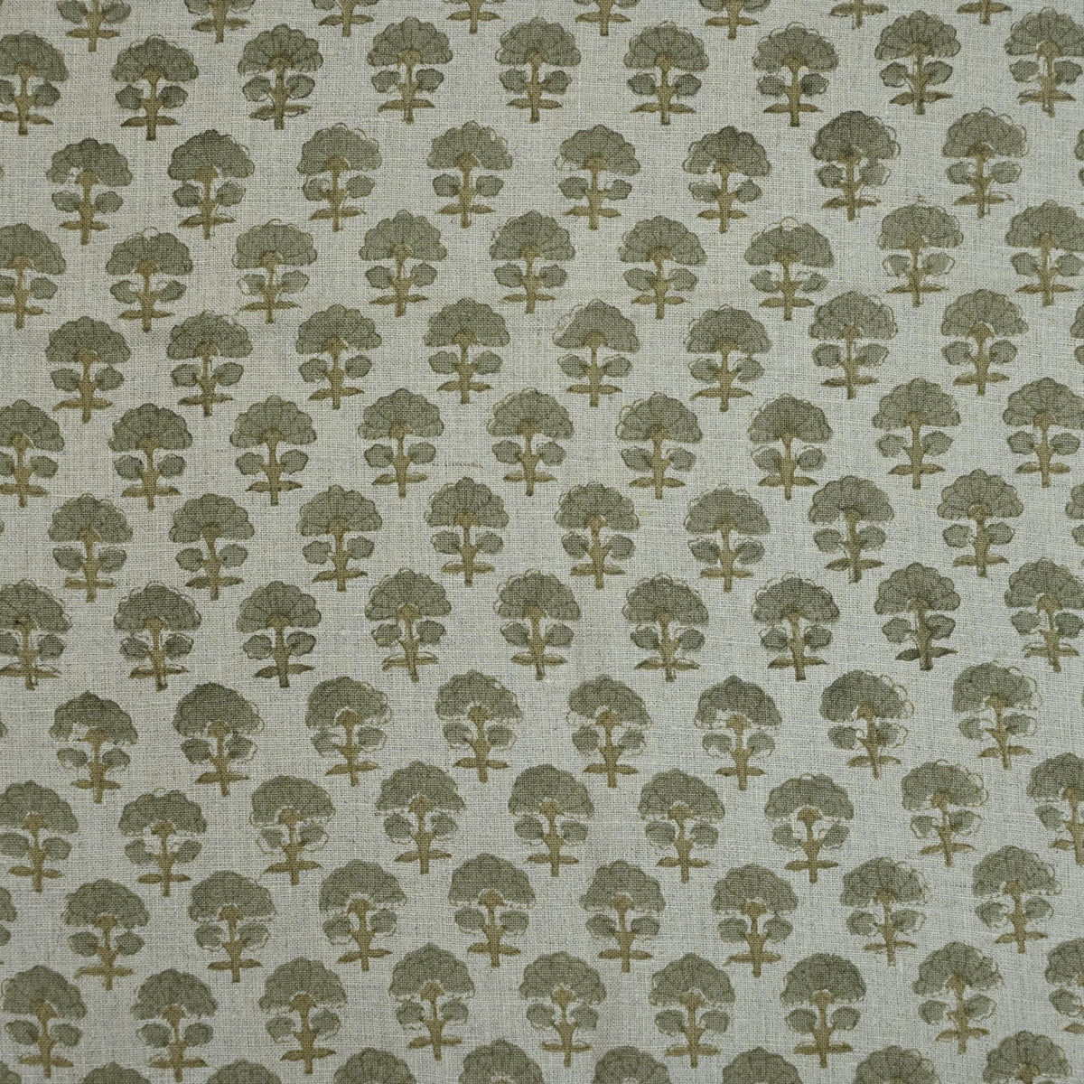 Diana Geometric Linen Block Print Fabric