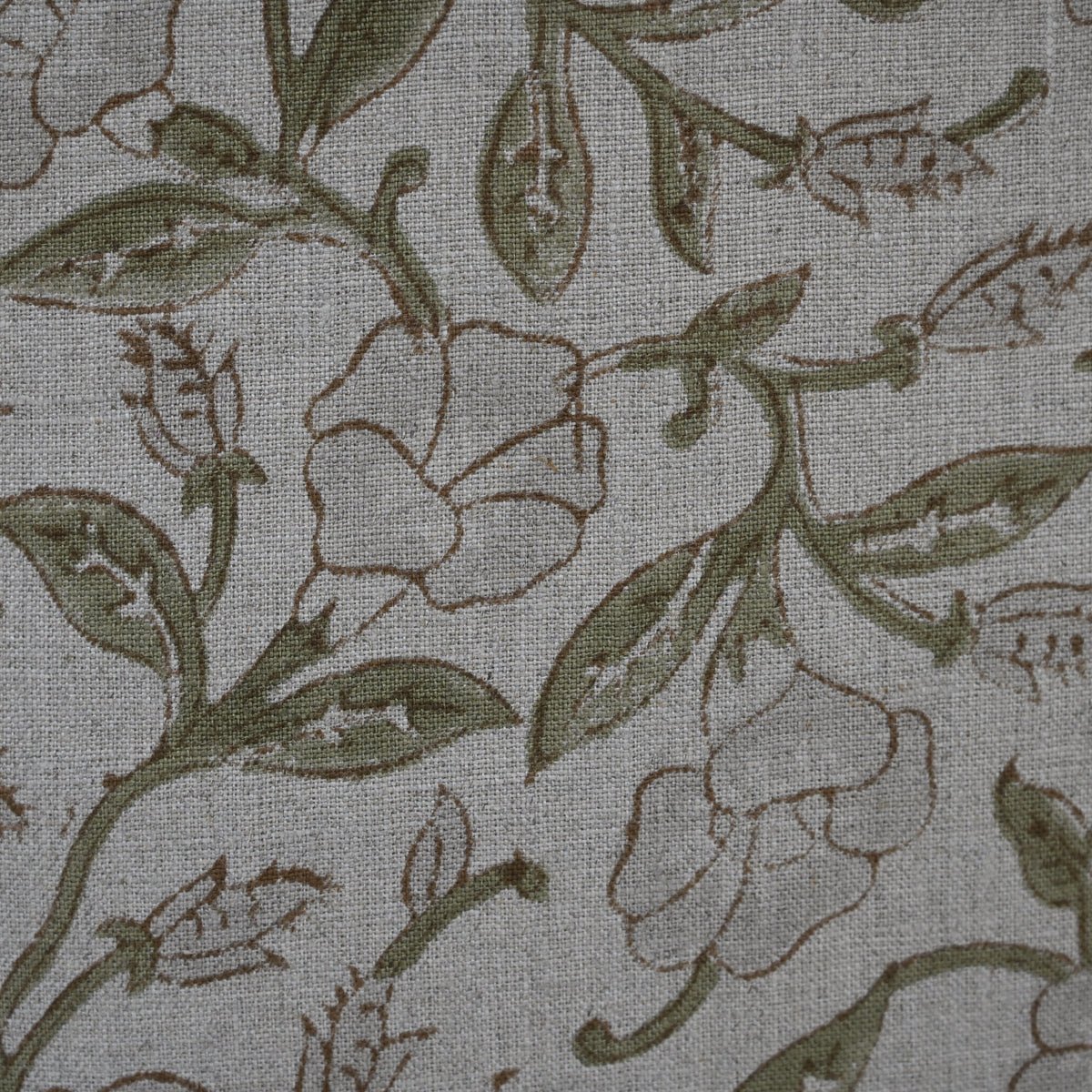Whitley Grey Linen Block Print Pillow Cover