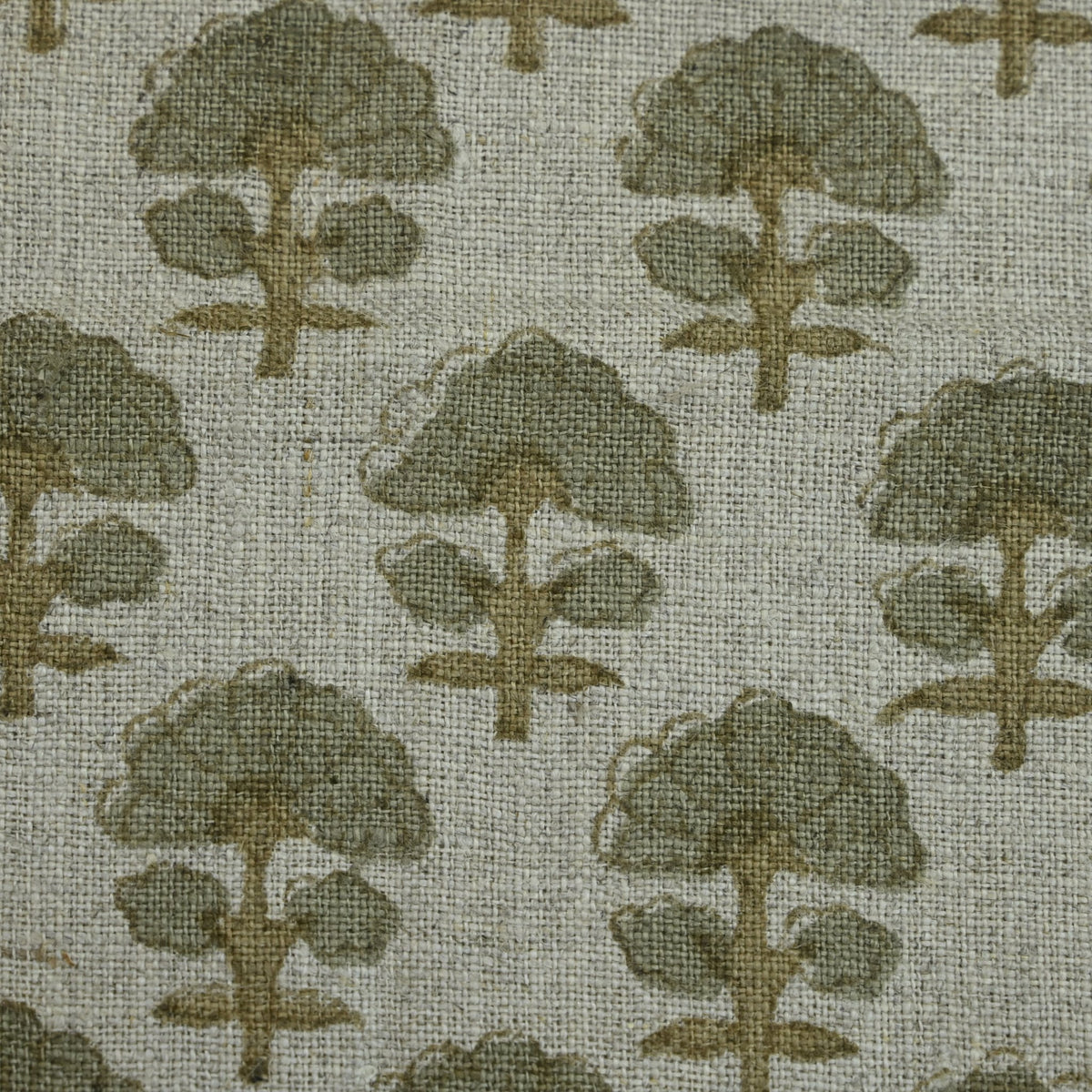 Diana Geometric Linen Block Print Fabric