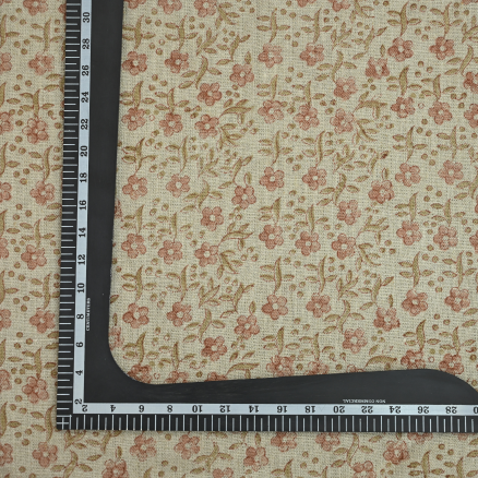 Artisan Block Print Linen Fabric -7