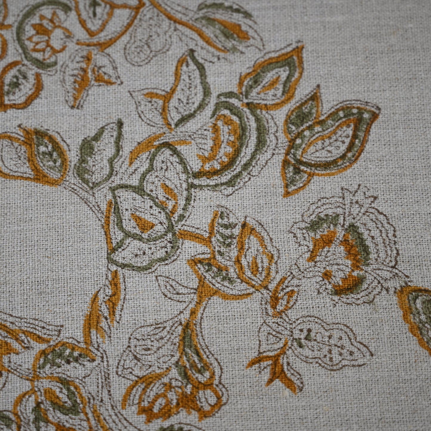 Faith Beige Block Print Pillow Cover