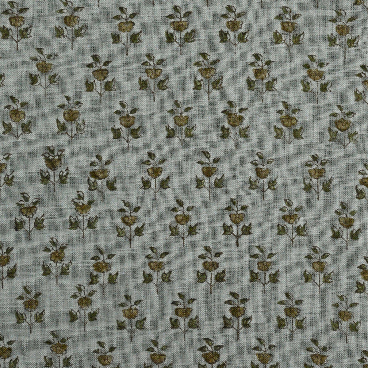 Yllom Floral Linen Block Print Fabric