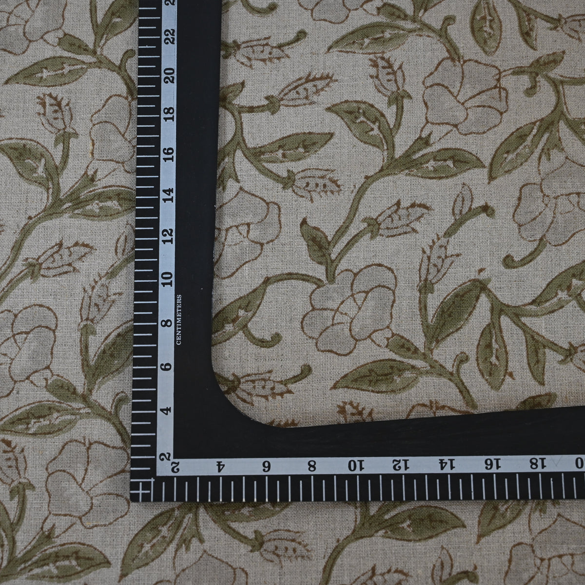 Whitley Grey Linen Block Print Pillow Cover