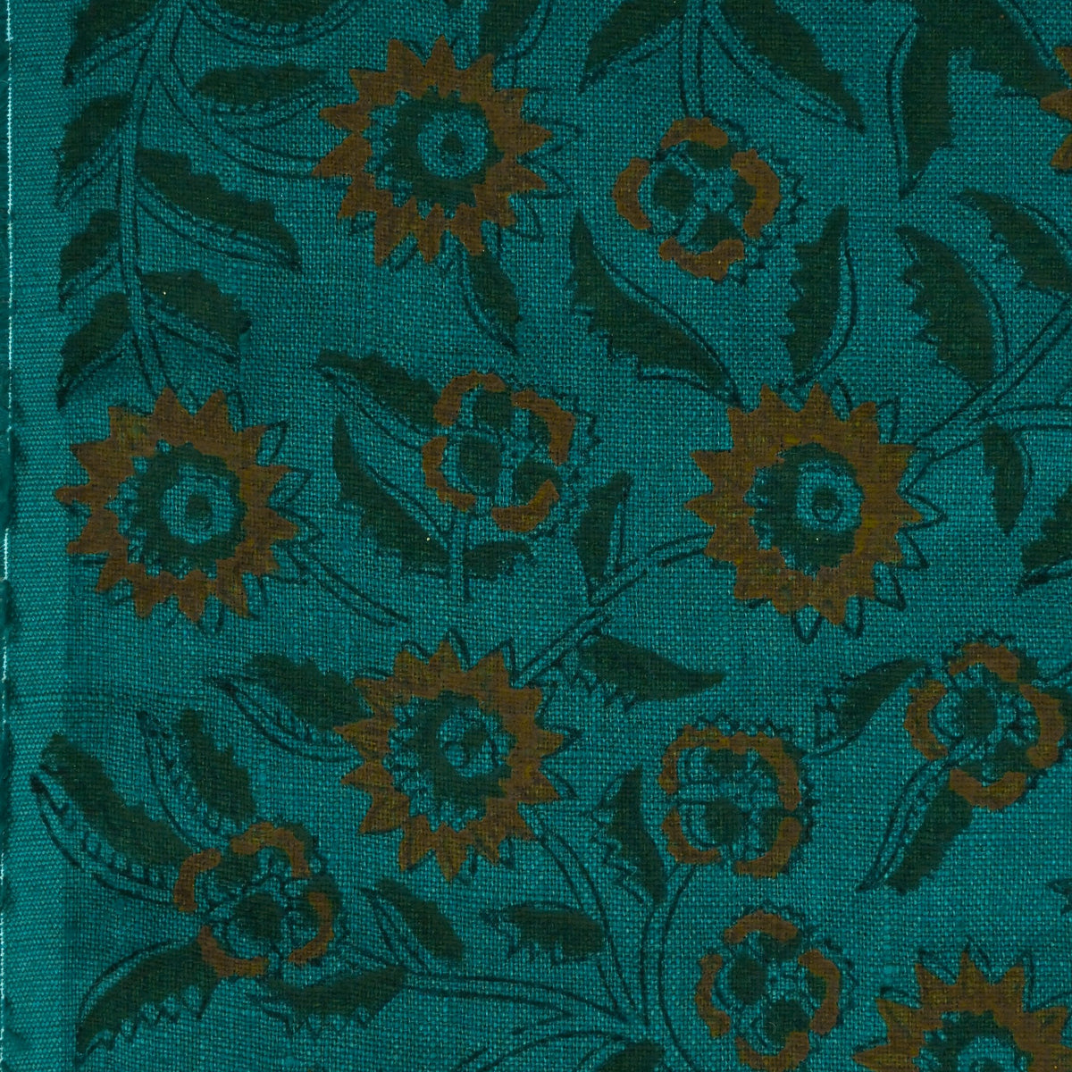 Estelle Floral Linen Block Print Fabric