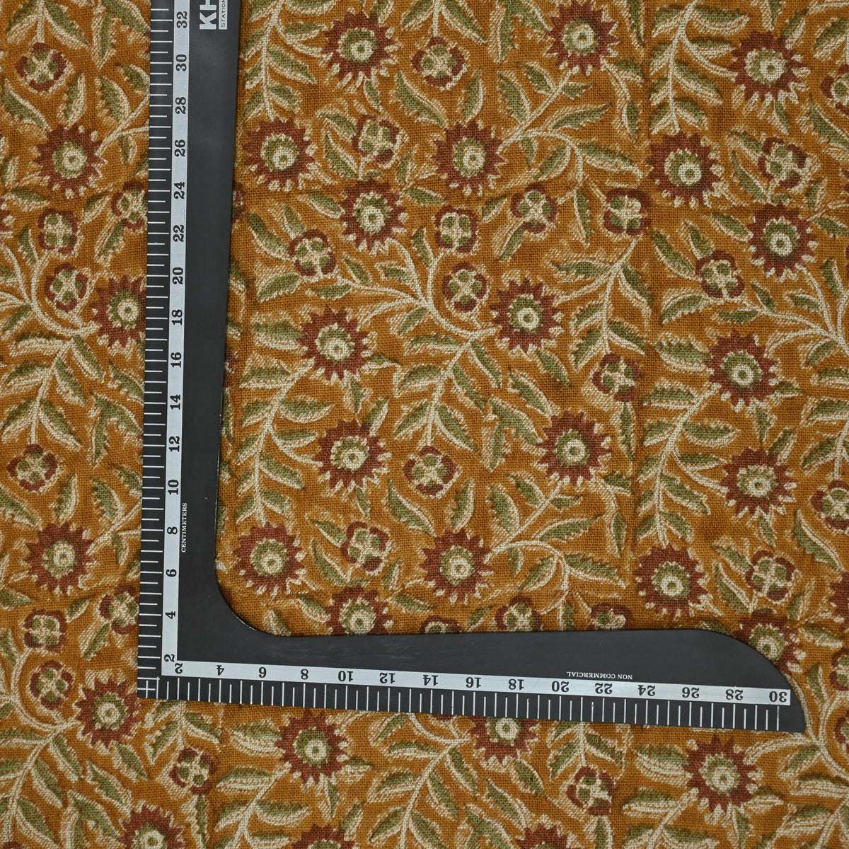 Estelle Floral Linen Block Print Fabric