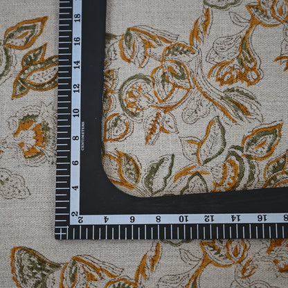 Faith Beige Block Print Pillow Cover