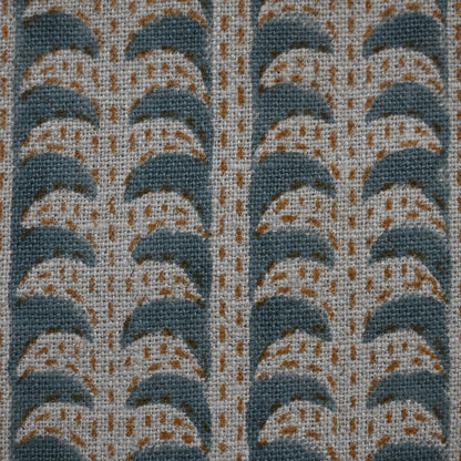 Kylie Slate Linen Block Print Pillow Cover