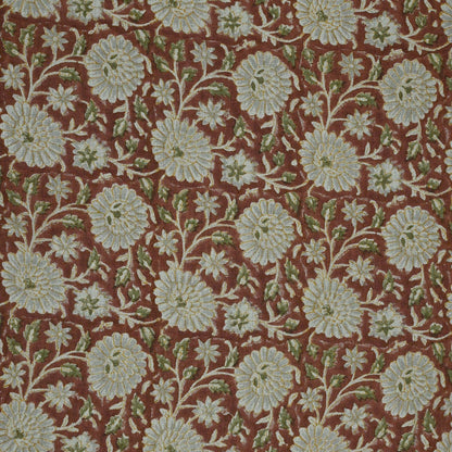 Dahlina Floral Block Print Fabric