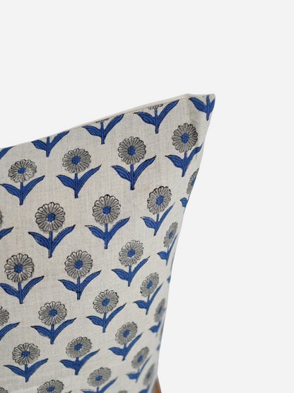 Bloom Royal Blue Pillow Cover