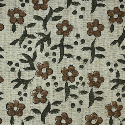 Artisan Block Print Linen Fabric -7
