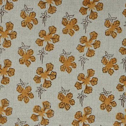 Kaelith Floral Block Print Linen Fabric