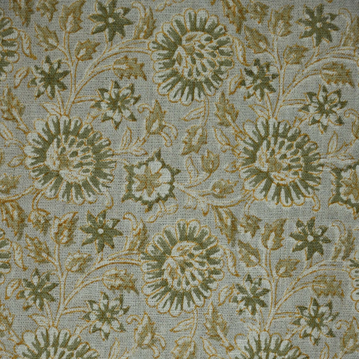 Dahlina Floral Block Print Fabric
