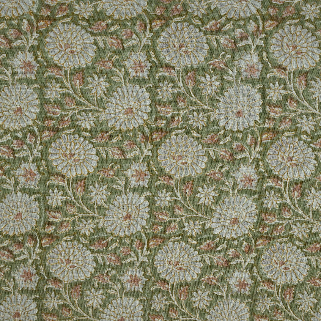 Artisan Block Print Linen Fabric
