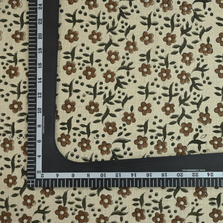 Artisan Block Print Linen Fabric -7