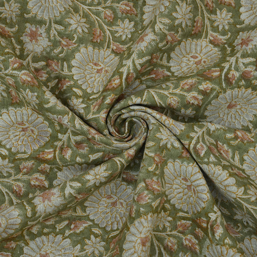 Artisan Block Print Linen Fabric