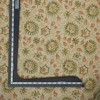 Alexis Floral Linen Block Print Fabric