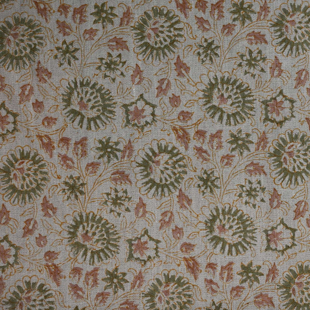 Artisan Block Print Linen Fabric