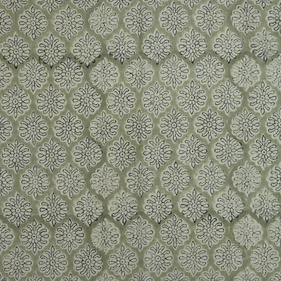 Artisan Block Print Linen Fabric - 4