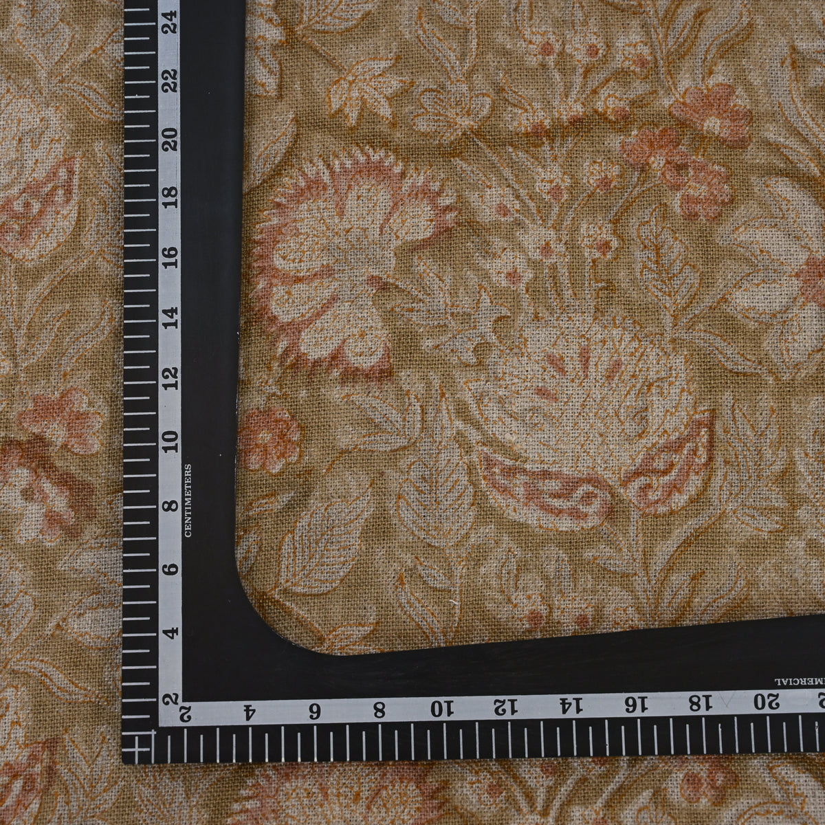 Sydney Terracotta Linen Block Print Pillow Cover