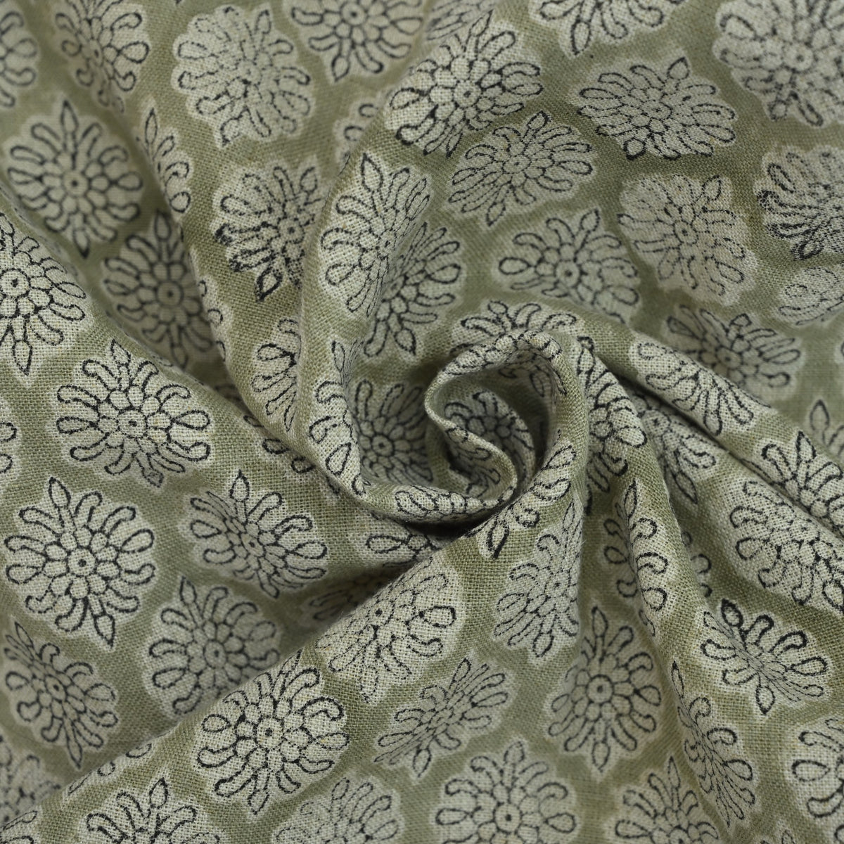 Casey Traditional Cotton Block Print Fabric